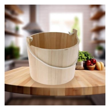 PACK12 CANASTA DE MADERA PARA DECORACION CON AGARRADERA DE CUERDA EN CASA - 2