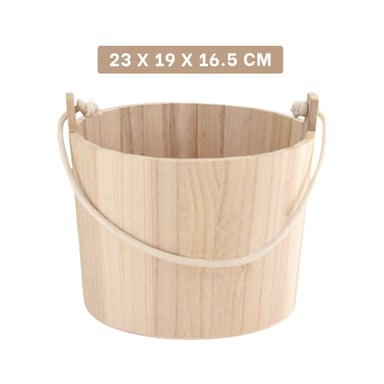 PACK12 CANASTA DE MADERA PARA DECORACION CON AGARRADERA DE CUERDA EN CASA - 4
