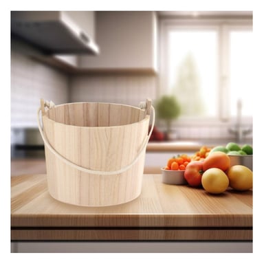 PACK12 CANASTA DE MADERA PARA DECORACION CON AGARRADERA DE CUERDA EN CASA - 5