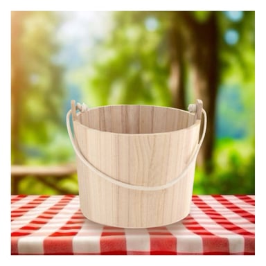 CANASTA DECORATIVA DE MADERA CON AGARRADERA DE CUERDA PARA USO DIARIO EN CASA Y+PAPEL REGALO - 3