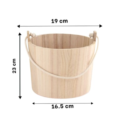 CANASTA DECORATIVA DE MADERA CON AGARRADERA DE CUERDA PARA USO DIARIO EN CASA Y+PAPEL REGALO - 4