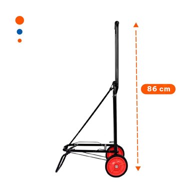 PACK6 EQUIPO MOVIL PLEGABLE NEGRO CON LIGA PARA CARGA LIGERA Y+PAPEL REGALO - 4