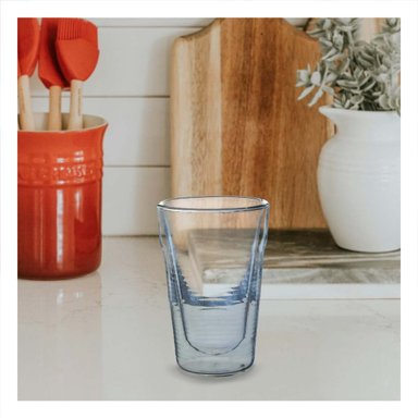 PACK2 VASO 260ML TRANSPARENTE CON ESTRUCTURA DOBLE CAPA DE VIDRIO BOROSILICATO - 2