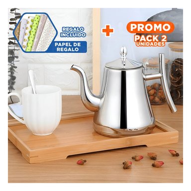 PACK2 EXTRACTOR CAFETERA DE 2,0L CON FILTRO PLATEADO MODERNO Y ELEGANTE Y+PAPEL REGALO - 1