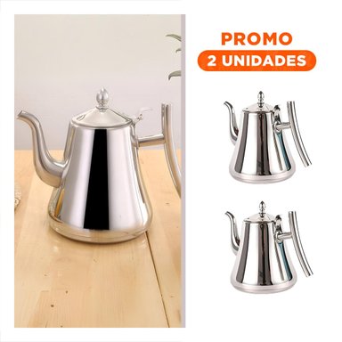 PACK2 EXTRACTOR CAFETERA DE 2,0L CON FILTRO PLATEADO DE ALTA CALIDAD PARA CASA - 1