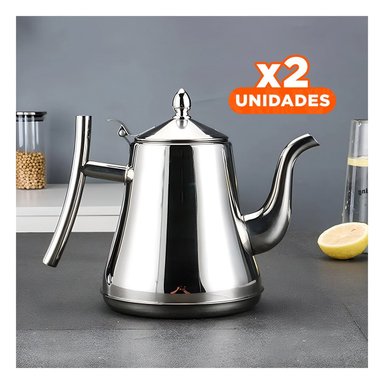 PACK2 EXTRACTOR CAFETERA DE 2,0L CON FILTRO PLATEADO PRACTICO Y RESISTENTE Y+REGALO STICKER - 1