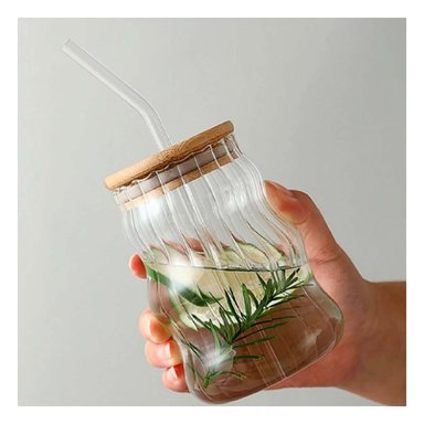PACK12 FRASCO MODERNO 500 ML CON DISENO CURVAS Y TAPA SEGURA - 5