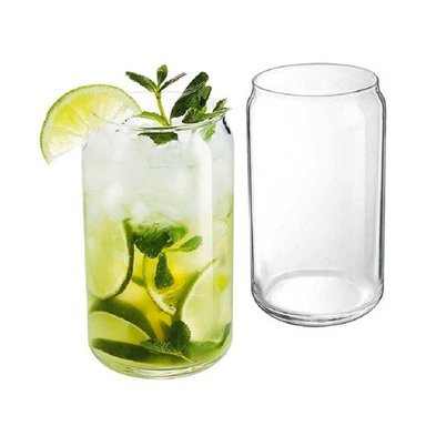 PACK6 JARRO VIDRIO BOROSILICATO TRANSPARENTE 480ML FORMATO DOBLE CAPA Y+REGALO STICKER - 2