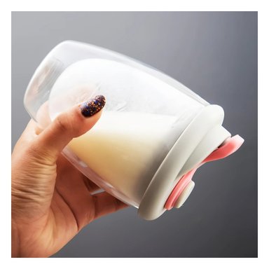 PACK2 ALTERNATIVA DE VIDRIO DOBLE CON TAPA DE SILICONA 350 ML TRANSPARENTE Y+REGALO STICKER - 3