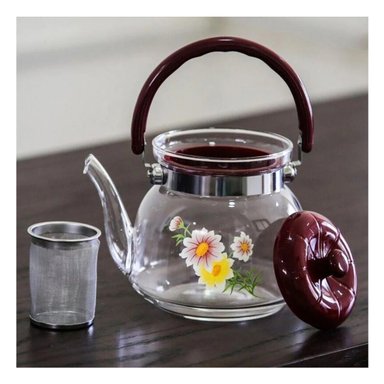 PACK4 RECIPIENTE 850ML DE VIDRIO TRANSPARENTE CON TAPA GUINDA EN USO CONTINUO Y+REGALO STICKER - 5