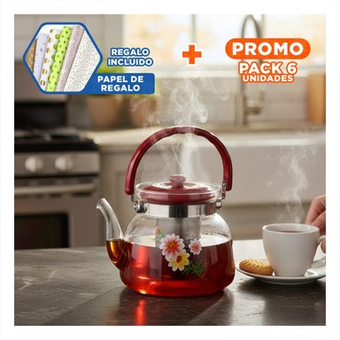 PACK6 ENVASE MULTIUSO PARA HOGAR Y OFICINA 1400ML GUINDA Y+PAPEL REGALO - 1