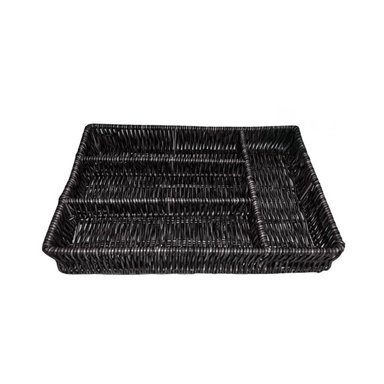 PACK4 SEPARADOR NEGRO PARA ORGANIZAR CUBIERTOS EN COCINA Y+PAPEL REGALO - 3
