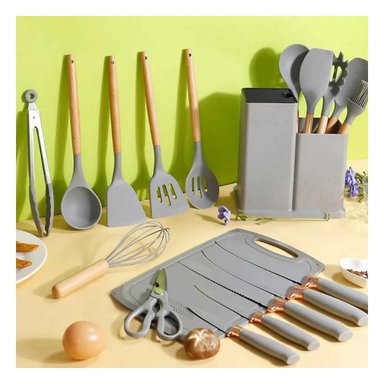 PACK6 EQUIPO PLOMO INTEGRA 18 PIEZAS EN COCINA MODERNA INOXIDABLE - 2