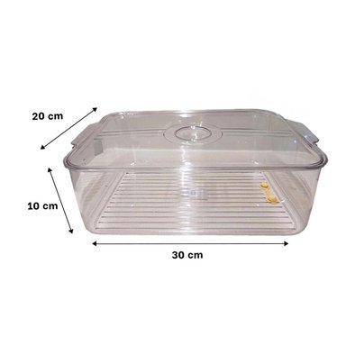 BANDEJA CON TAPA PARA CONSERVAR Y ORDENAR 30X20X10CM TRANSPARENTE Y+POST IT - 4