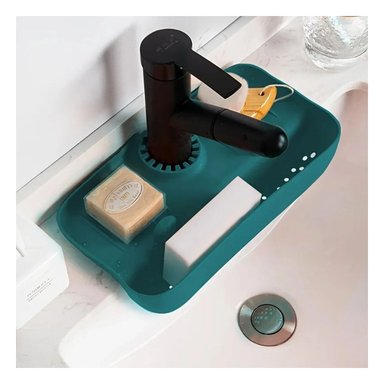 PACK6 ESCURRIDOR DE SILICONA VERDE PARA LAVADERO CON ESTILO FUNCIONAL Y+PAPEL REGALO - 5