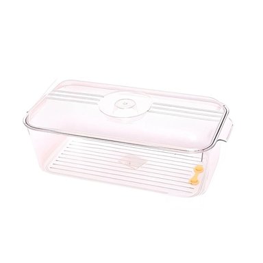 CONTENEDOR RECTANGULAR QUE AYUDA A MANTENER SECO 30X16X10CM TRANSPARENTE Y+PAPEL REGALO - 1