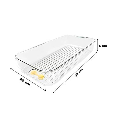 PACK12 UNIDAD ORGANIZADORA MULTIUSO 32X20X5CM TRANSPARENTE - 4