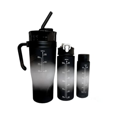 PACK4 SET TRIO TRICOLOR NEGRO BLANCO CAPACIDAD TRIO COMPACTO SEGURO Y+PAPEL REGALO - 3