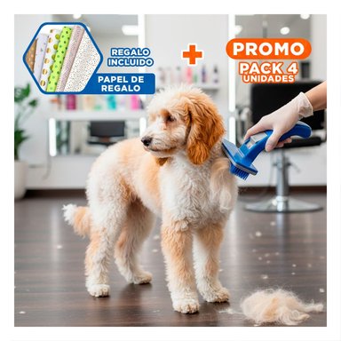 PACK4 APARATO AUTOLIMPIANTE PEQUENO PLASTICO AZUL PARA MASCOTAS DURADERO Y+PAPEL REGALO - 1