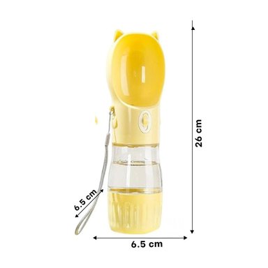 PACK6 BOTELLA PRACTICA GATO AMARILLO PARA LLEVAR EN BOLSO - 4