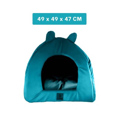 PACK2 NIDO TIPO IGLU VERDE AGUA TALLA L ESPACIO CALIDO MASCOTAS Y+REGALO STICKER - 4