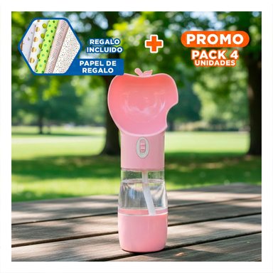 PACK4 ENVASE COMPACTO TIPO MANZANA ROSADO Y+PAPEL REGALO - 1
