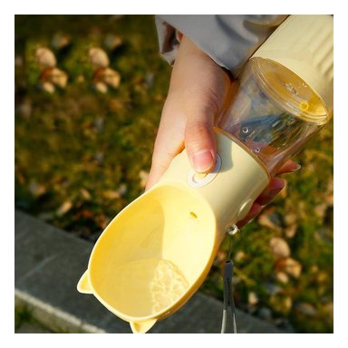 PACK6 BOTELLA FUNCIONAL GATO AMARILLO CON CIERRE SEGURO Y+PAPEL REGALO - 2