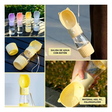 PACK6 BOTELLA FUNCIONAL GATO AMARILLO CON CIERRE SEGURO Y+PAPEL REGALO - 3