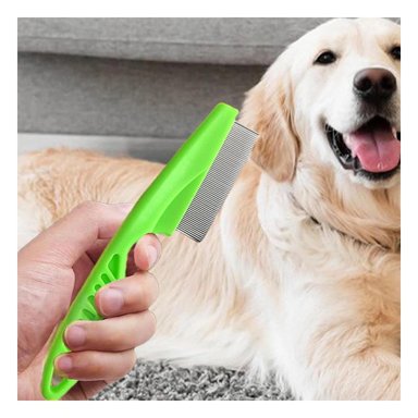 PACK12 PINCEL COMPACTO VERDE PARA MASCOTAS SACA PULGAS SIN MOLESTAR Y+PAPEL REGALO - 3