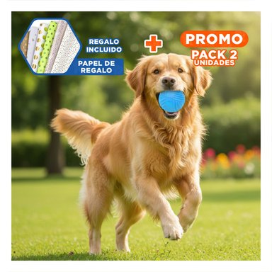 PACK2 BOLA FLEXIBLE DE GOMA CON RAYAS EN COLOR CELESTE PARA USO DIARIO Y+PAPEL REGALO - 1