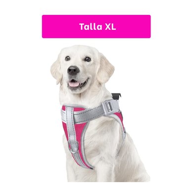 PECHERA AJUSTABLE SERVICE DOG TALLA XL FUCSIA CON ASA Y+LIGAS REGALO - 4