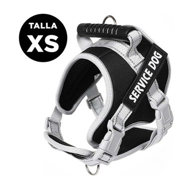 ARNES AJUSTABLE SERVICE DOG TALLA XS NEGRO CON ASA Y+POST IT - 4