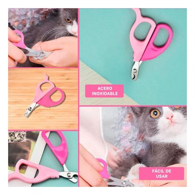 CORTAUÑAS COMPACTO PARA GATOS Y CACHORROS ROSADO Y+POST IT - 1