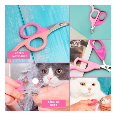 CORTAUÑAS COMPACTO PARA GATOS Y CACHORROS ROSADO Y+POST IT - 5