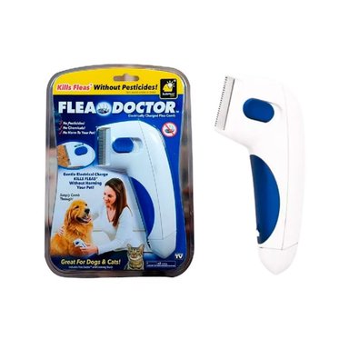 PACK4 CEPILLO PROFESIONAL ELECTRICO BLANCO CON AZUL PARA MASCOTAS Y+PAPEL REGALO - 3