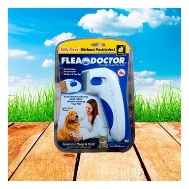 DISPOSITIVO MATA PULGAS ELECTRICO BLANCO CON AZUL PARA MASCOTAS Y+REGALO STICKER - 5