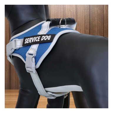PACK6 HARNESS RESISTENTE SERVICE DOG TALLA XS AZUL CON ASA - 5