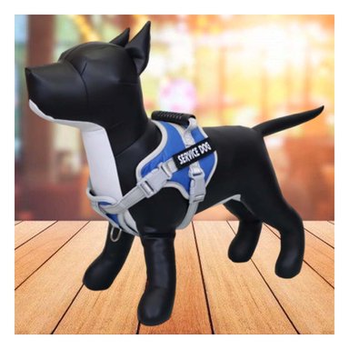 PACK6 PECHERA COMODA SERVICE DOG TALLA XS AZUL CON ASA Y+REGALO STICKER - 5