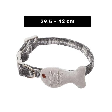 CINTA AJUSTABLE MODELO PEZ GRIS PARA MASCOTA - 4