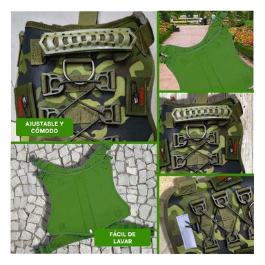 EQUIPO CANINO VERDE OSCURO TALLA S MODELO TACTICO DURABLE - 5