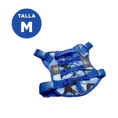 PACK4 ARNES AJUSTABLE PARA PERRO AZUL TALLA M MODELO TACTICO - 4