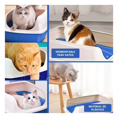 PACK2 CONTENEDOR DE ARENA PARA MASCOTAS AZUL Y+PAPEL REGALO - 3