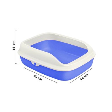 PACK2 CONTENEDOR DE ARENA PARA MASCOTAS AZUL Y+PAPEL REGALO - 4