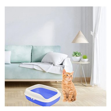 PACK4 BANDEJA HIGIENICA PARA MASCOTAS AZUL CON CONTROL DE OLORES Y+PAPEL REGALO - 5