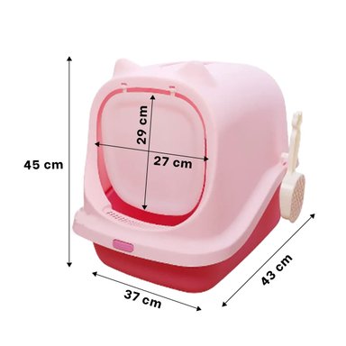 PACK4 ARENERA HIGIENICA CON OREJITAS DE GATO Y TAPA PRACTICA Y+PAPEL REGALO - 4