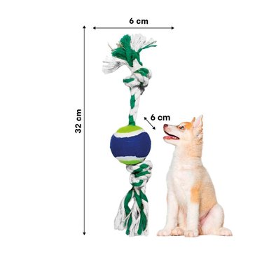 PACK12 JUEGO DE SOGA INTERACTIVO QUE REFUERZA MANDIBULA Y EJERCICIO AZUL Y VERDE - 4