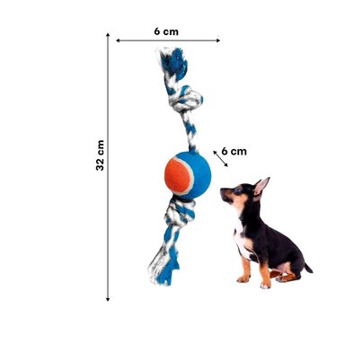 PACK2 PELOTA QUE MANTIENE ACTIVA A TU MASCOTA CELESTE Y NARANJA Y+REGALO STICKER - 4