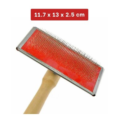PACK4 PEINETA RESISTENTE METAL CON MANGO DE MADERA PARA MASCOTAS Y+PAPEL REGALO - 4