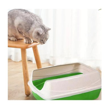PACK6 DEPOSITO HIGIENICO VERDE PARA GATOS CON DISENO CERRADO Y+PAPEL REGALO - 2