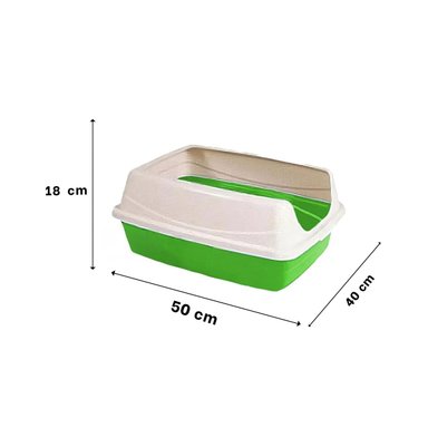 PACK6 DEPOSITO HIGIENICO VERDE PARA GATOS CON DISENO CERRADO Y+PAPEL REGALO - 4